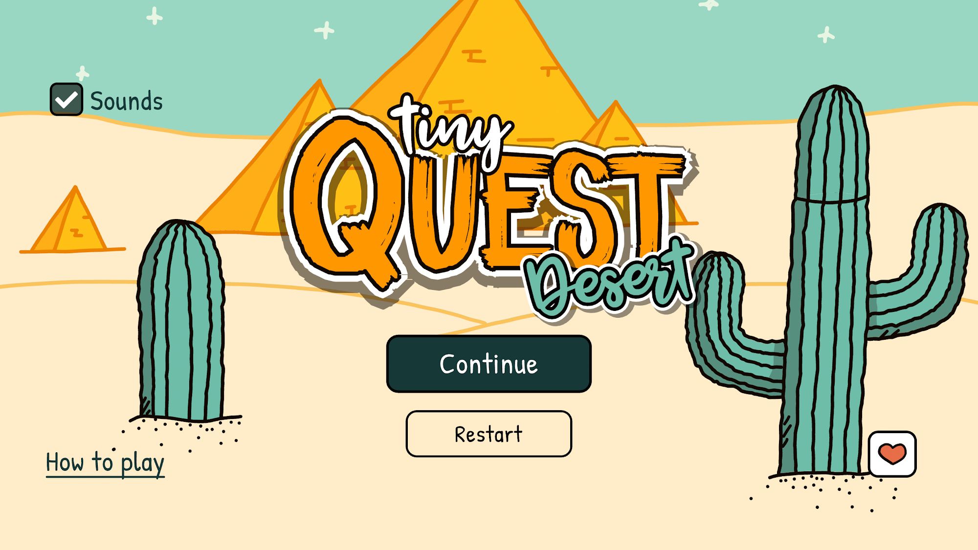 Full version of Android Classic adventure games game apk Tiny Quest: Desert for tablet and phone.