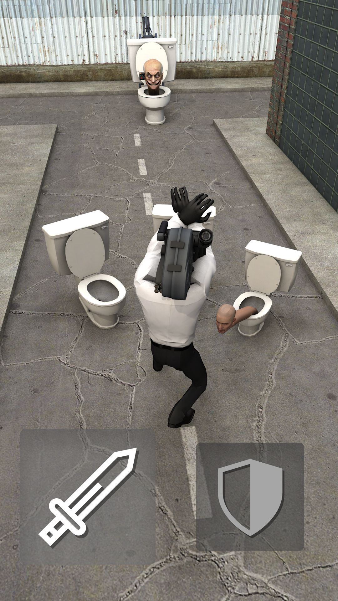 Full version of Android Funny game apk Toilet Fight for tablet and phone.