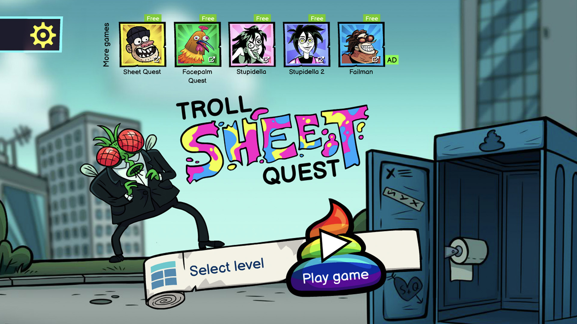 Full version of Android Funny game apk Troll Sheet Quest for tablet and phone.