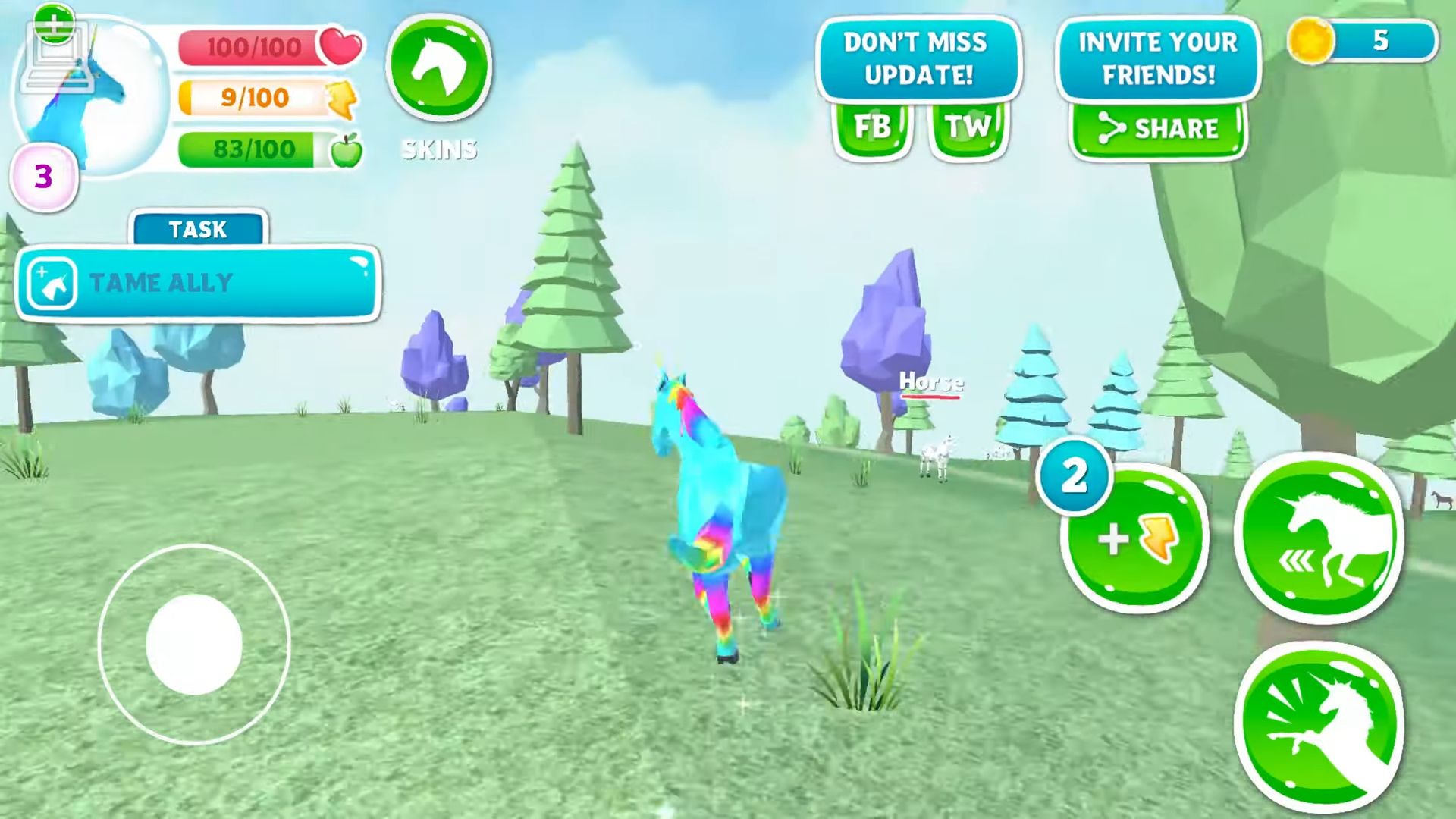 Full version of Android Animals game apk Unicorn Christmas Simulator for tablet and phone.
