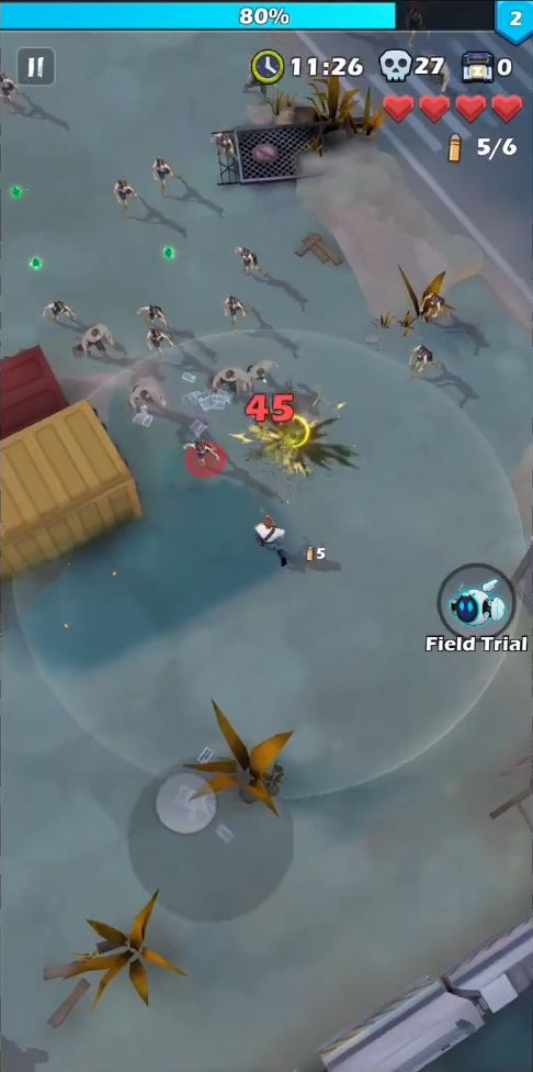 Full version of Android Top-down shooters game apk Zombie Waves for tablet and phone.