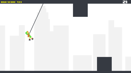 Pixel rope: Endless rope swing - Android game screenshots.