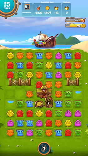 Gameplay of the Totem rush: Match 3 game for Android phone or tablet.