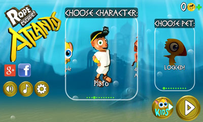 Gameplay of the Rope Escape Atlantis for Android phone or tablet.