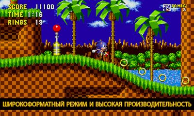 Gameplay of the Sonic The Hedgehog for Android phone or tablet.