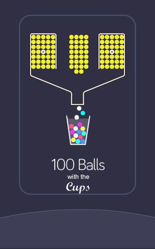 Download 100 balls with the cups Android free game.