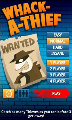Full version of Android Arcade game apk Whack a Thief for tablet and phone.