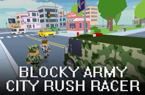Download Blocky army: City rush racer Android free game.