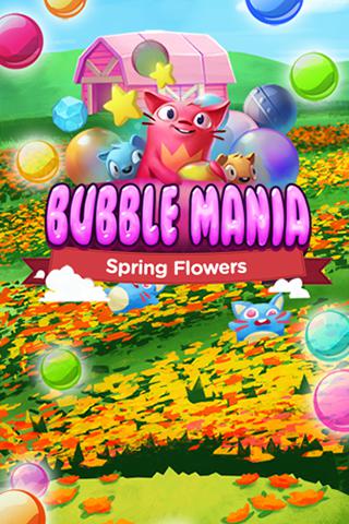 Full version of Android Bubbles game apk Bubble mania: Spring flowers for tablet and phone.