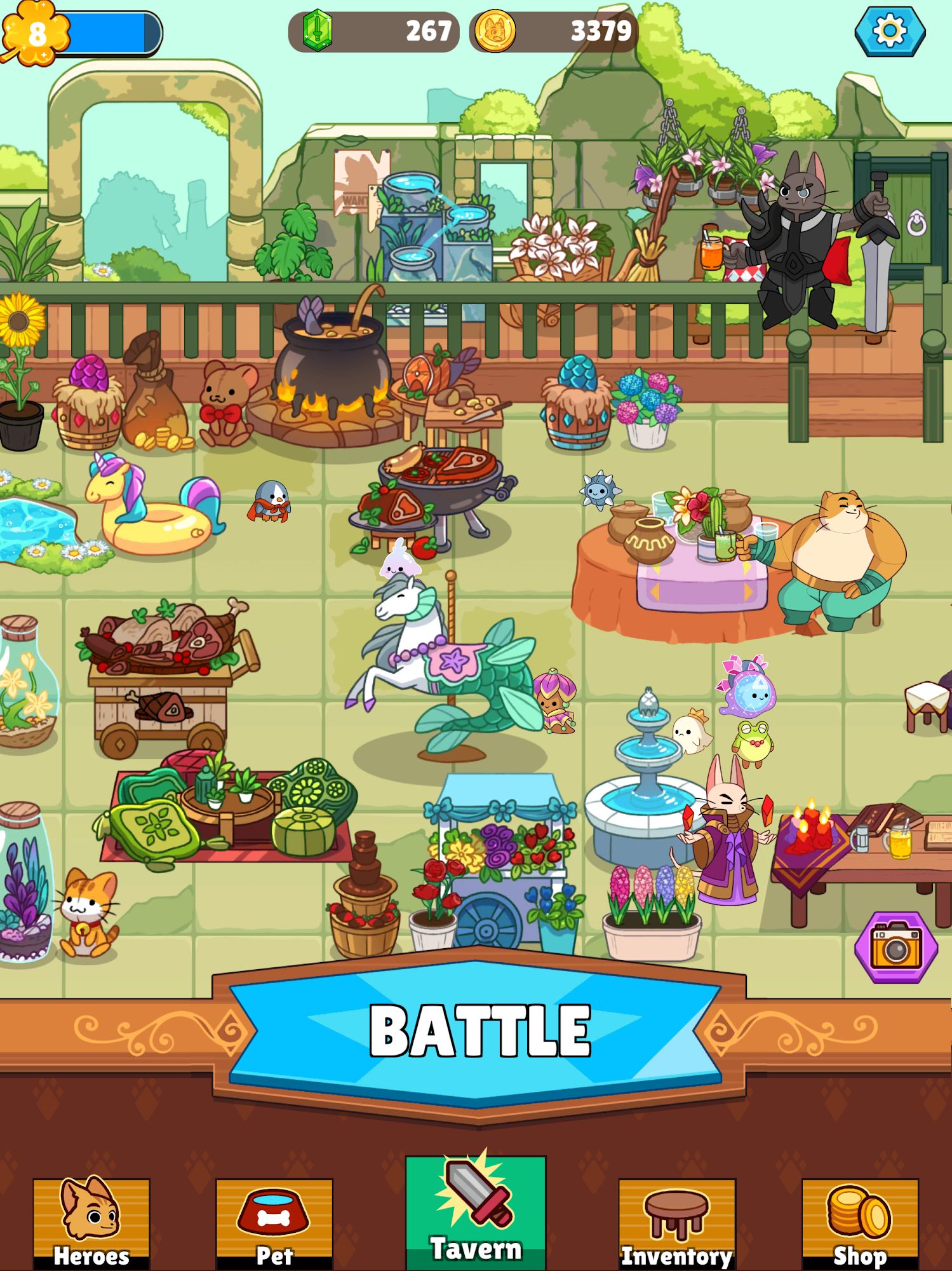 Full version of Android apk app Clicker Cats - RPG Idle Heroes for tablet and phone.