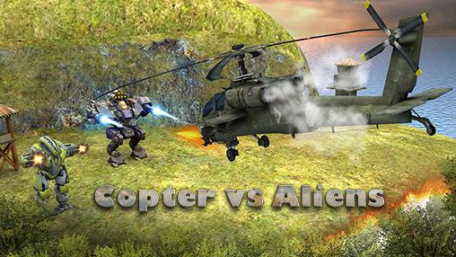 Full version of Android Helicopter game apk Copter vs aliens for tablet and phone.