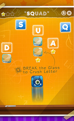 Gameplay of the Crush words for Android phone or tablet.