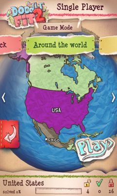 Full version of Android Logic game apk Doodle Fit 2: Around the World for tablet and phone.