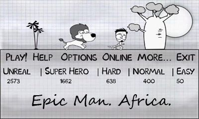 Full version of Android Arcade game apk EpicMan Africa for tablet and phone.