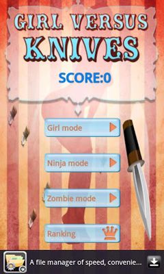 Full version of Android Simulation game apk Girl Versus Knives for tablet and phone.