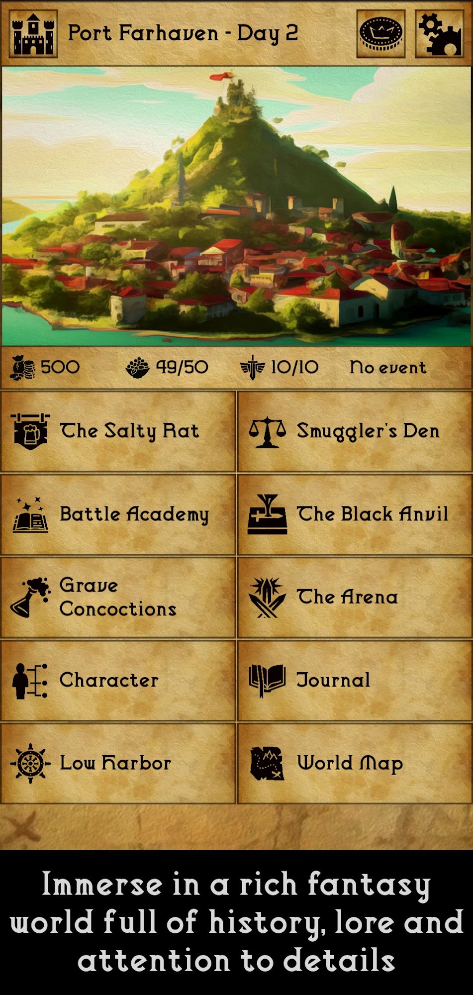 Full version of Android apk app Grim Tides - Old School RPG for tablet and phone.
