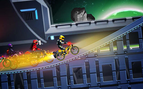 Full version of Android apk app High speed extreme bike race game: Space heroes for tablet and phone.
