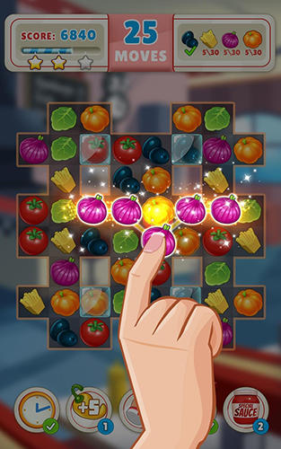 Full version of Android apk app Kitchen frenzy match 3 game for tablet and phone.