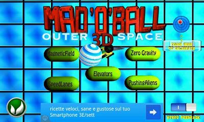 Full version of Android Arcade game apk Mad O Ball 3D Outerspace for tablet and phone.