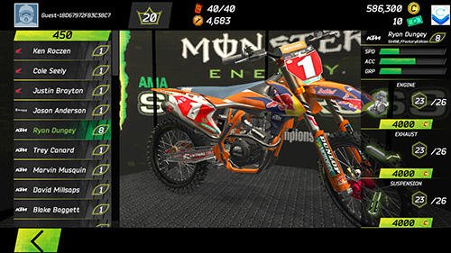 Full version of Android apk app Monster energy supercross game for tablet and phone.