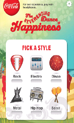 Download Neverending Dance of Happiness (Coca - Cola) Android free game.