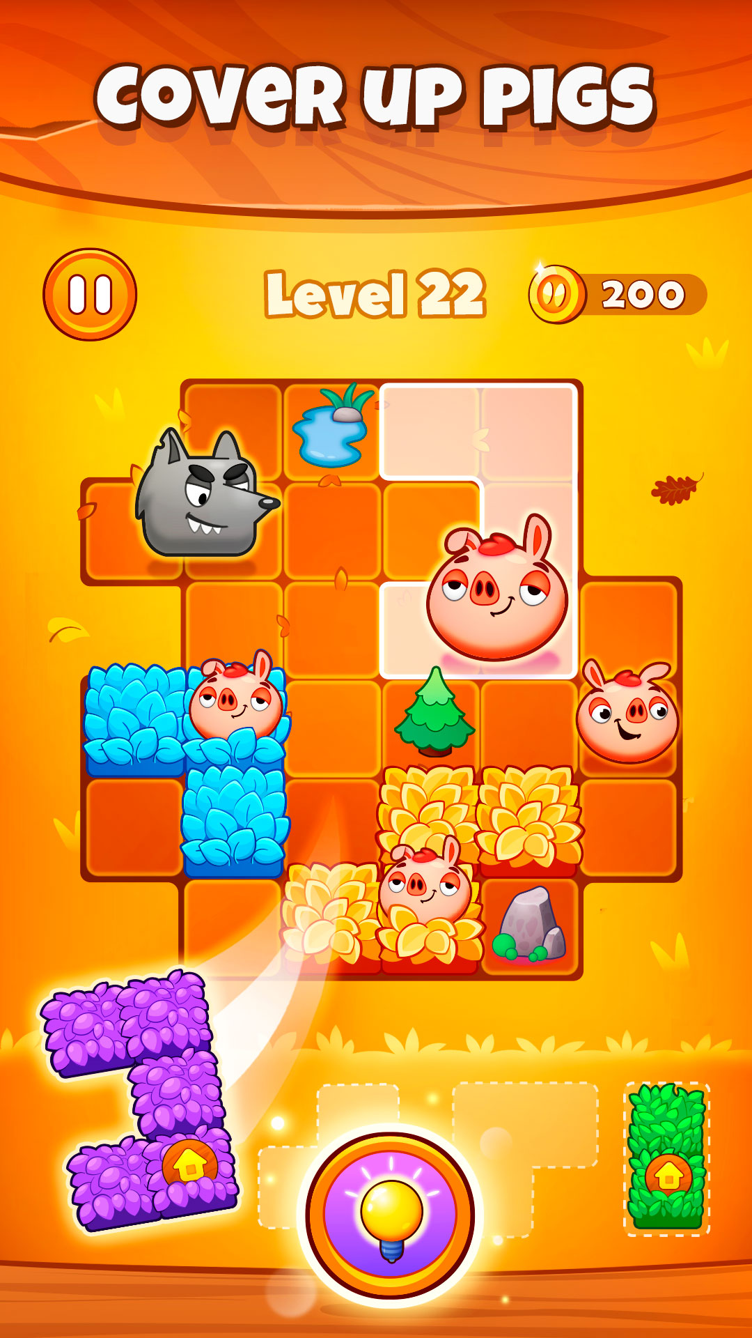 Full version of Android apk app Pigs and Wolf - Block Puzzle for tablet and phone.