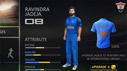 Full version of Android apk app Ravindra Jadeja: Official cricket game for tablet and phone.