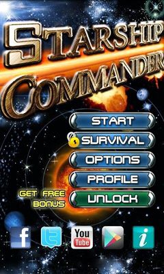 Full version of Android Shooter game apk Starship Commander for tablet and phone.