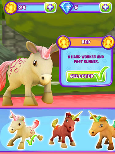 Full version of Android apk app Unicorn runner 3D: Horse run for tablet and phone.