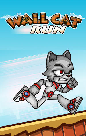 Download Wall cat run Android free game.