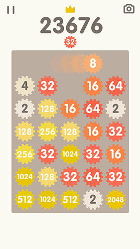 Gameplay of the 2048 bricks for Android phone or tablet.