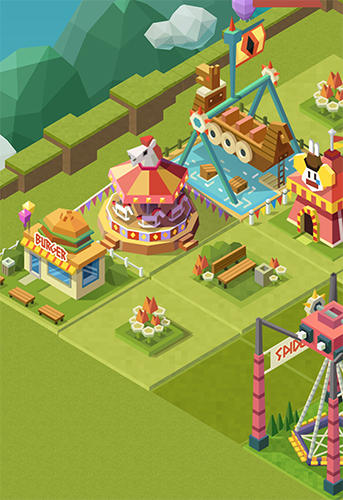 Gameplay of the 2048 tycoon: Theme park mania for Android phone or tablet.