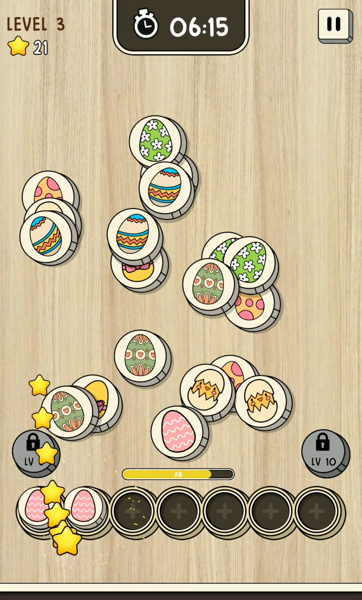 Gameplay of the 3 Tiles Master for Android phone or tablet.