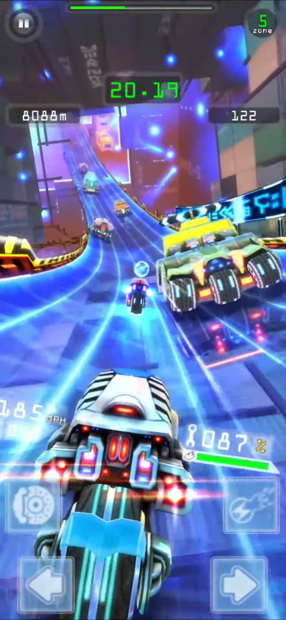Gameplay of the 32 Secs: Traffic Rider for Android phone or tablet.