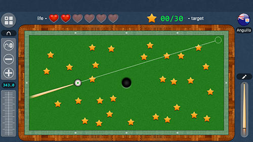 Gameplay of the 8 ball billiards: Offline and online pool master for Android phone or tablet.