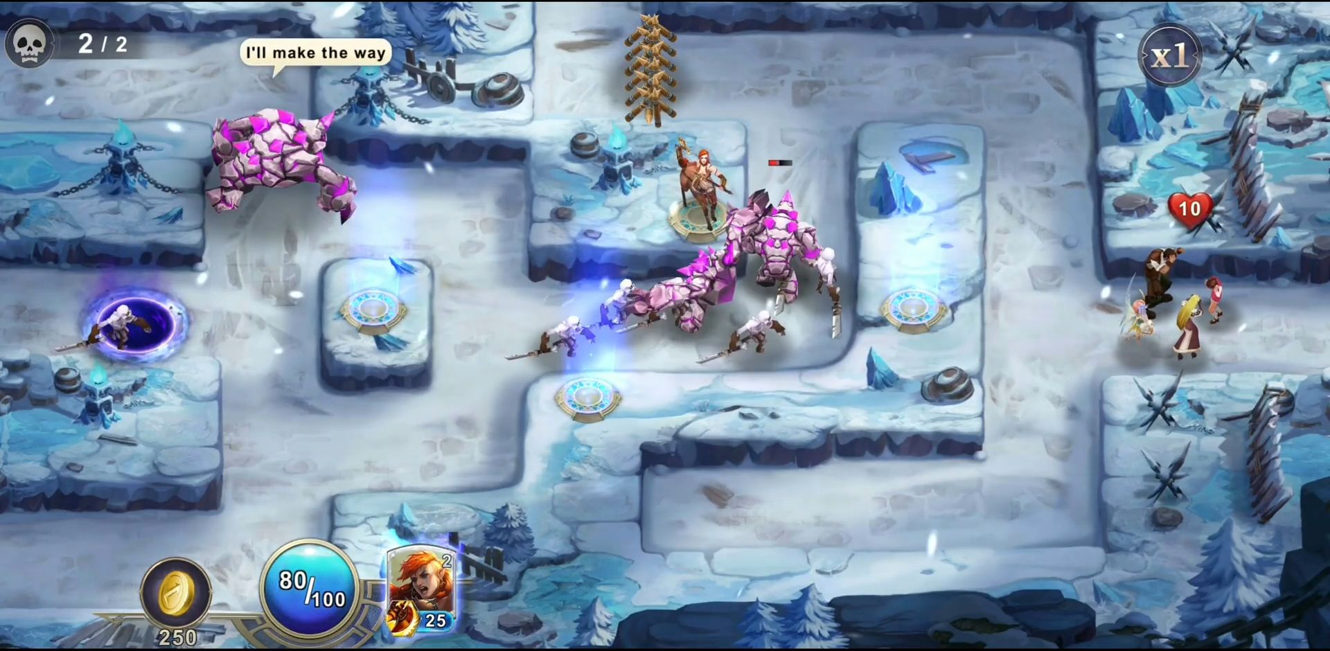 Gameplay of the Ace Defender: War of Dragon Slayer for Android phone or tablet.