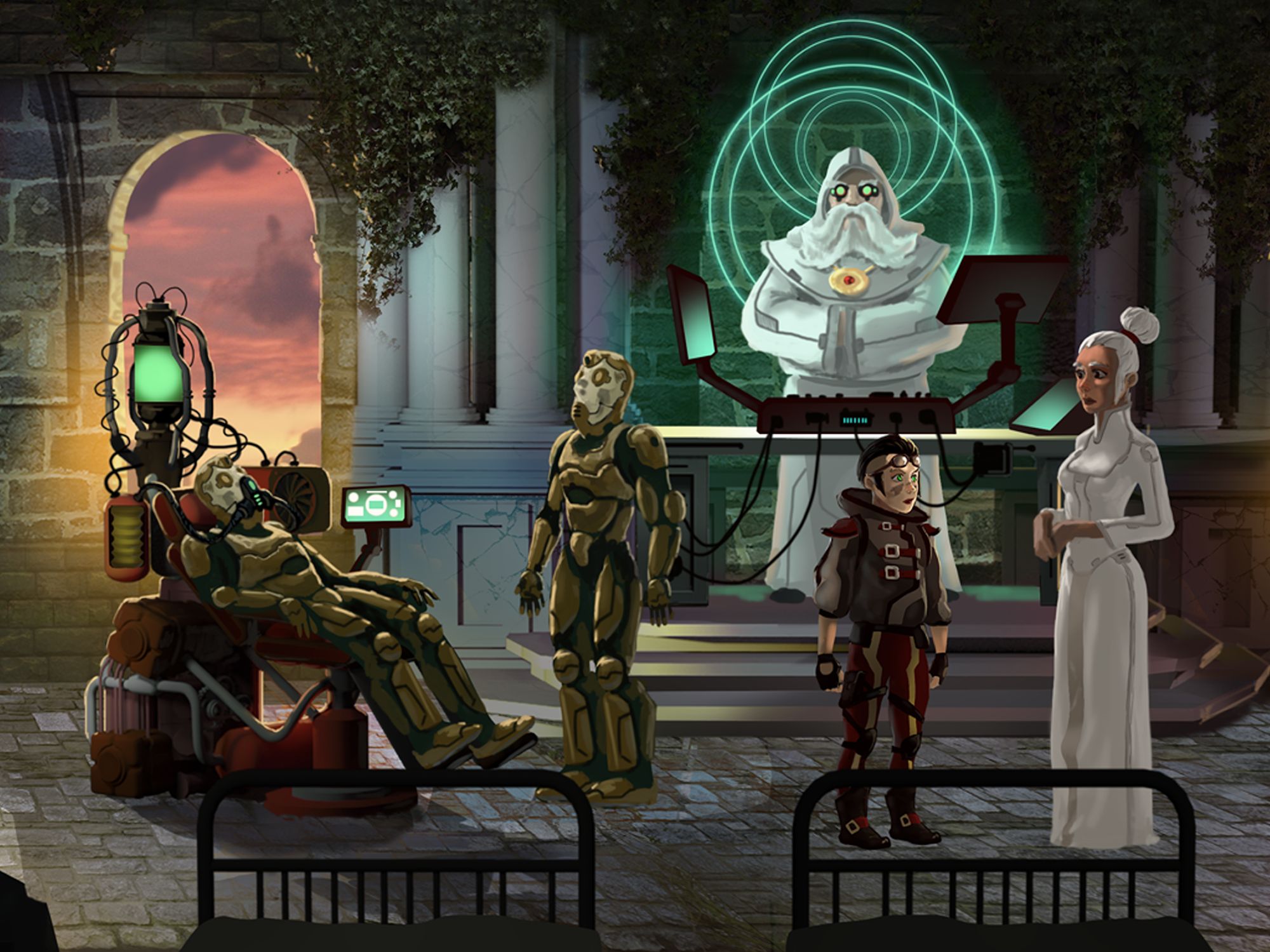 Gameplay of the Adventure Reborn: story game point and click for Android phone or tablet.
