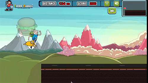 Gameplay of the Adventure time run for Android phone or tablet.