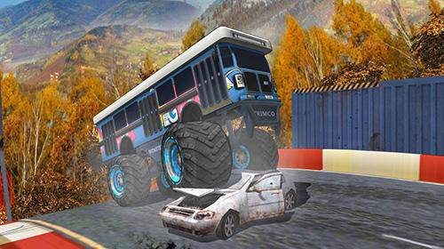 Gameplay of the AEN city bus stunt arena 17 for Android phone or tablet.