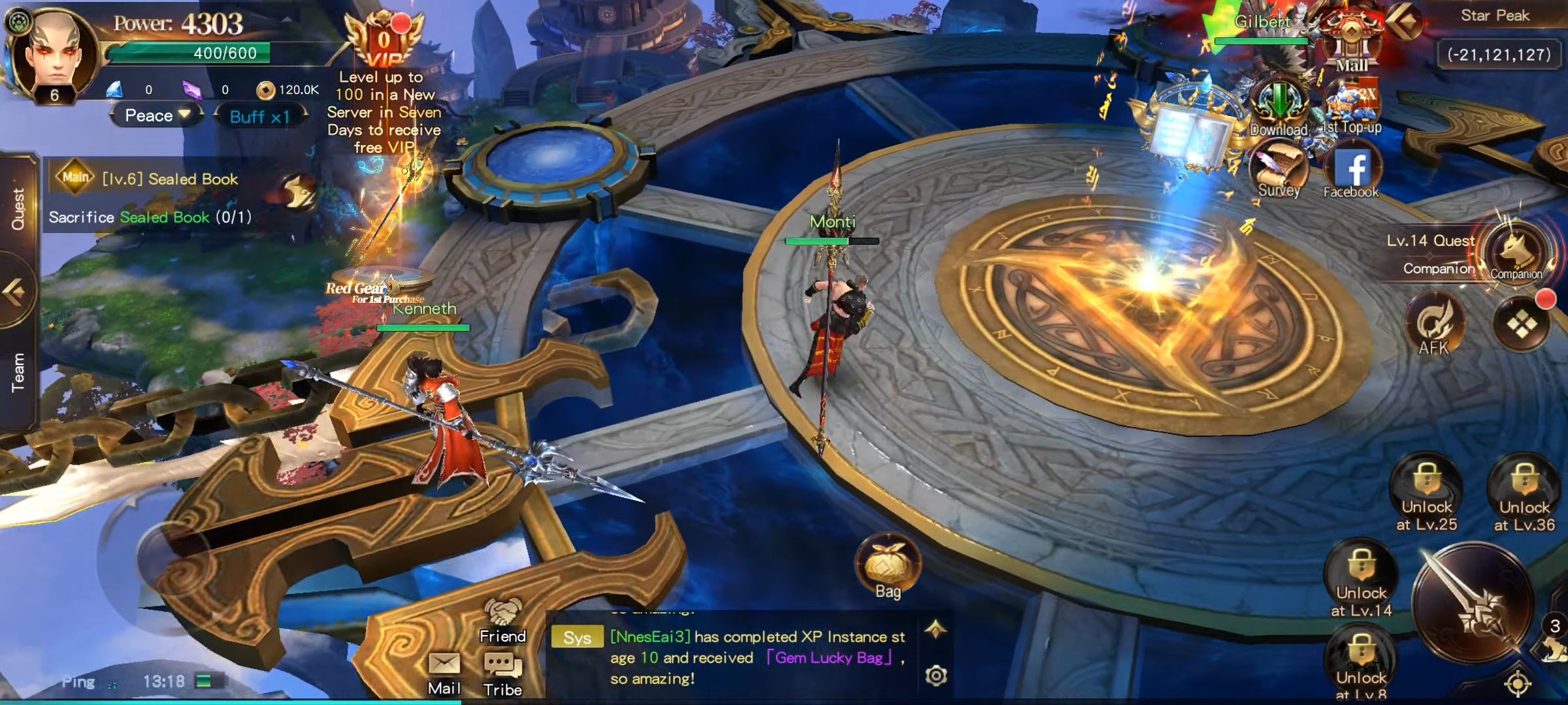 Gameplay of the Aeon of Warfare for Android phone or tablet.