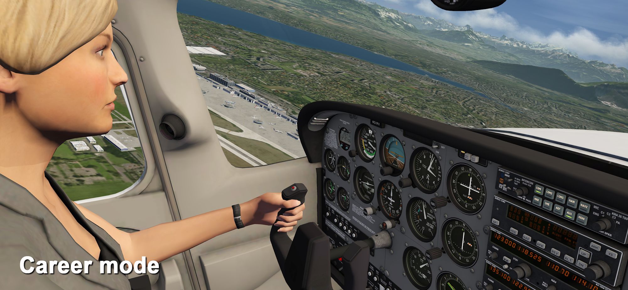 Gameplay of the Aerofly FS 2022 for Android phone or tablet.