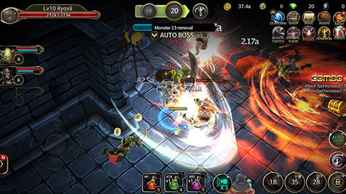 Gameplay of the Age of dundeon: Endless battle for Android phone or tablet.