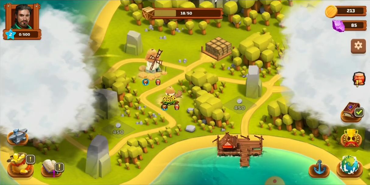 Gameplay of the Agenite: Medieval Empire builder for Android phone or tablet.