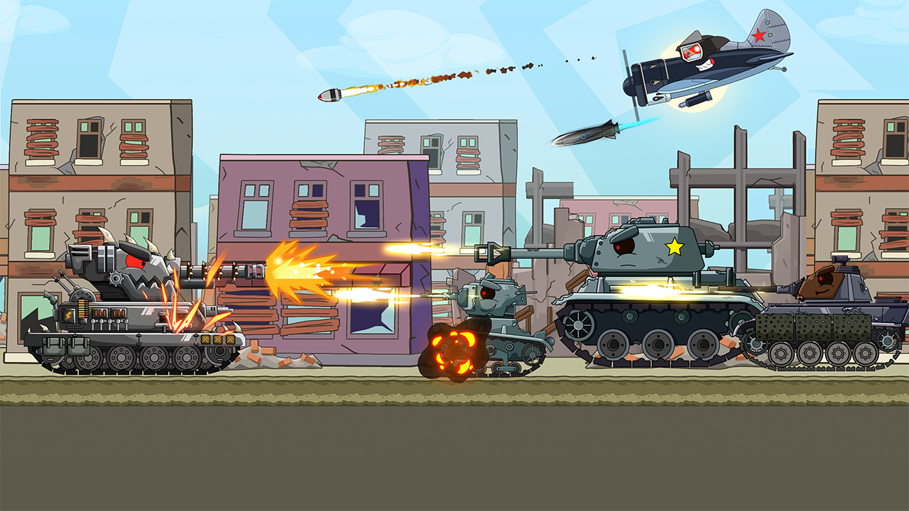 Gameplay of the Tank Arena Steel Battle for Android phone or tablet.