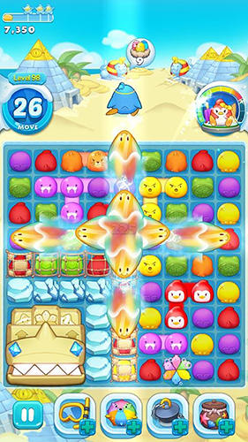 Gameplay of the Air penguin puzzle for Android phone or tablet.