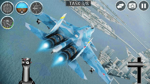 Gameplay of the Airplane: Real flight simulator for Android phone or tablet.