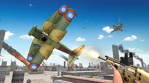 Gameplay of the Airplane shooter 3D for Android phone or tablet.
