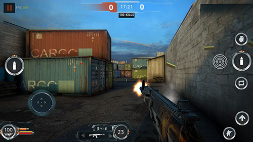 Gameplay of the Alone wars: Multiplayer FPS battle royale for Android phone or tablet.