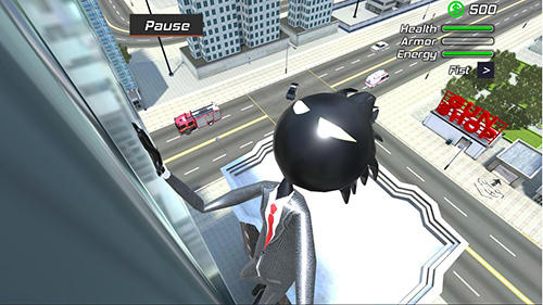 Gameplay of the Amazing crime strange stickman: Rope vice Vegas for Android phone or tablet.