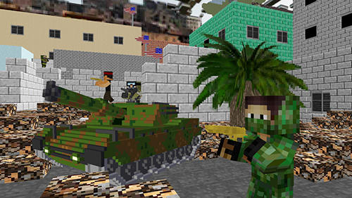 Gameplay of the American block sniper survival for Android phone or tablet.